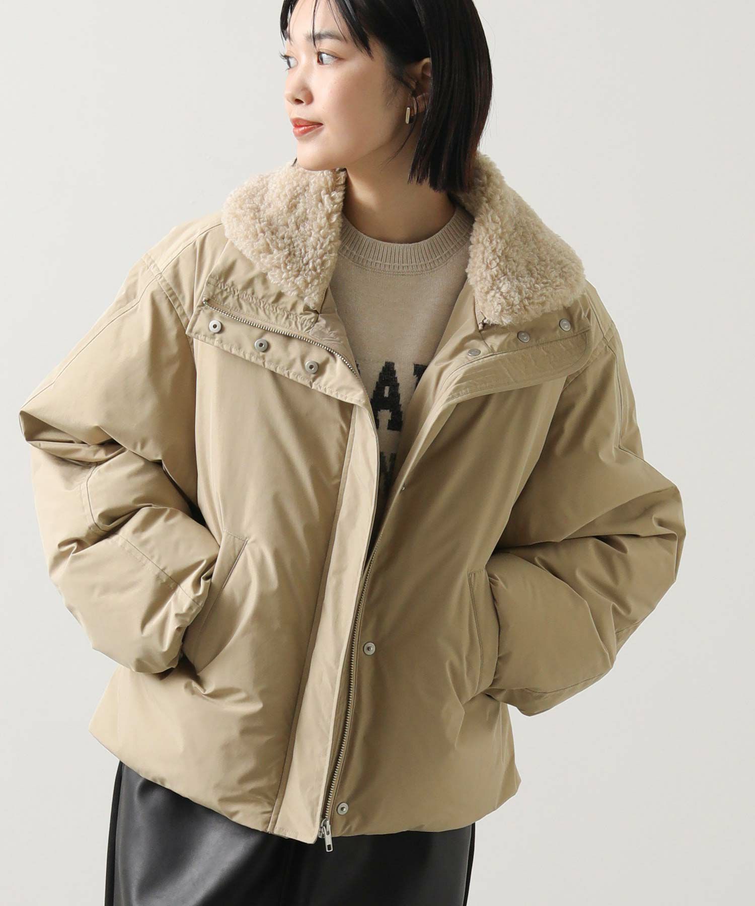 Gready Brilliantボア衿ダウンバルーンスリーブコート | SEKIMIKI Online