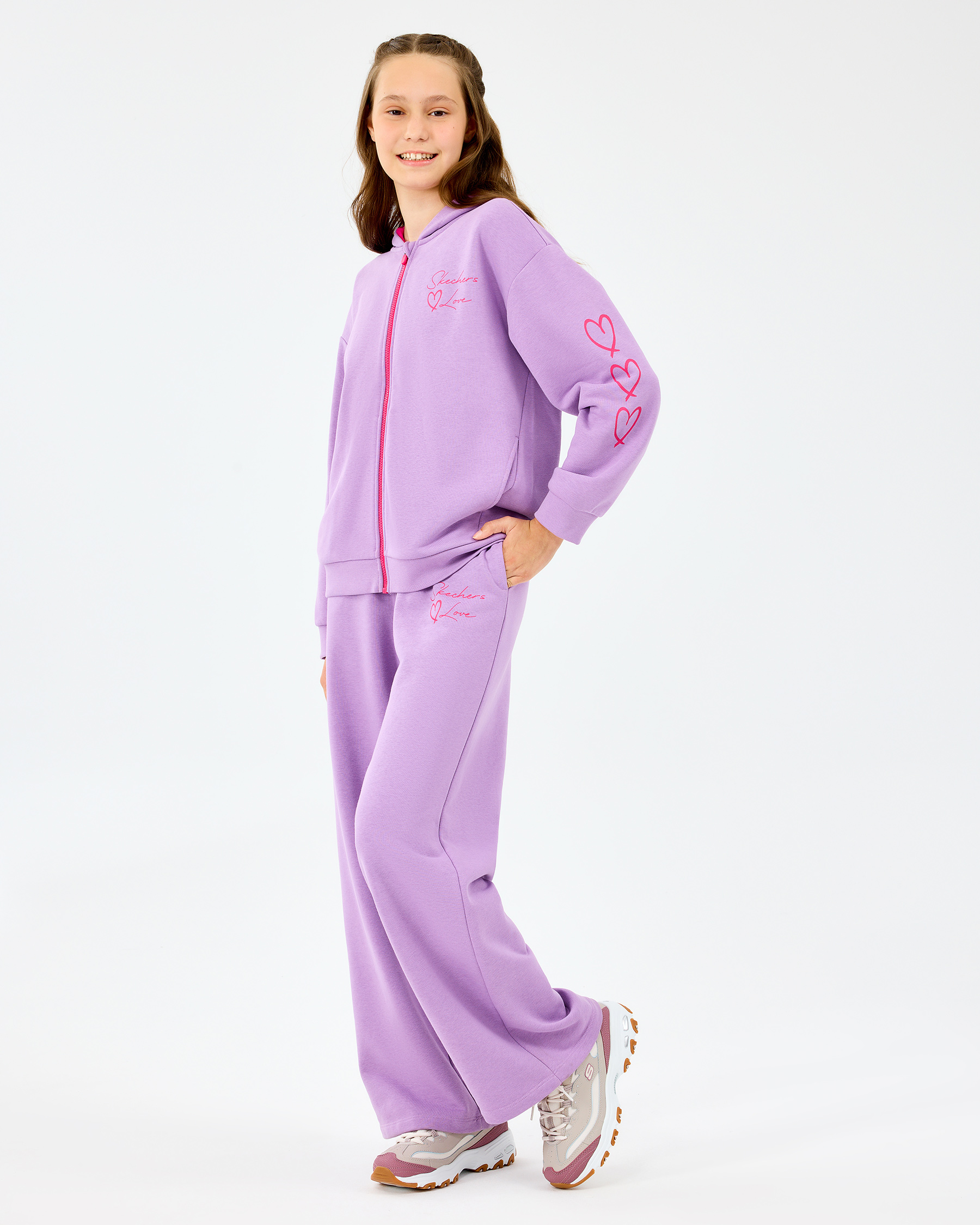 Skechers G Lw Fleece Sweatpant Büyük Kız Çocuk Mor Eşofman Altı