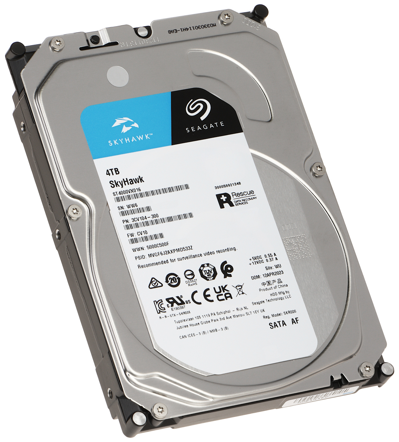 HDD FOR DVR HDD-ST4000VX016 4TB 24/7 SkyHawk SEAGATE - HDDs - Delta