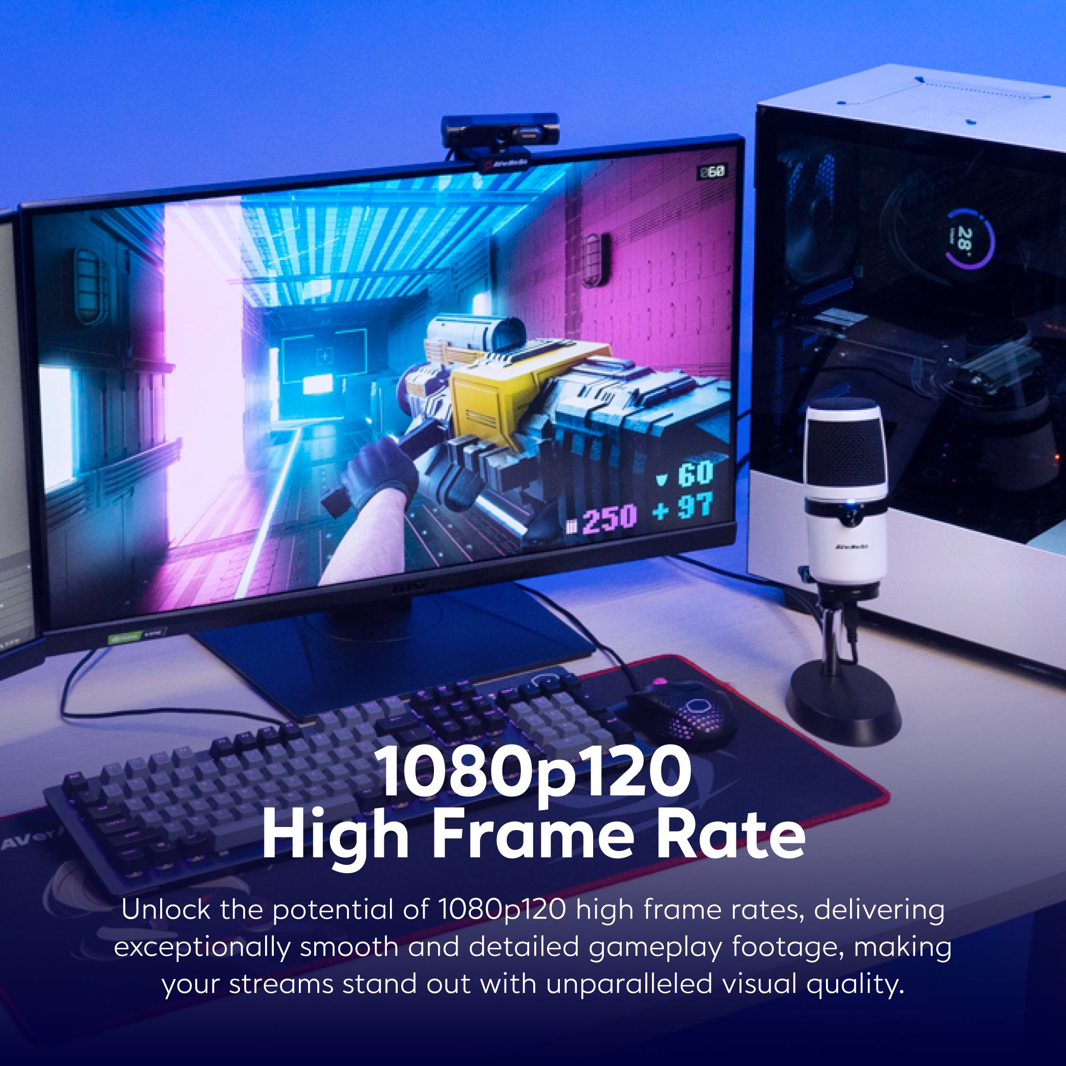 GC571 1080p120 High Frame Rate PCIe Capture Card for Gaming