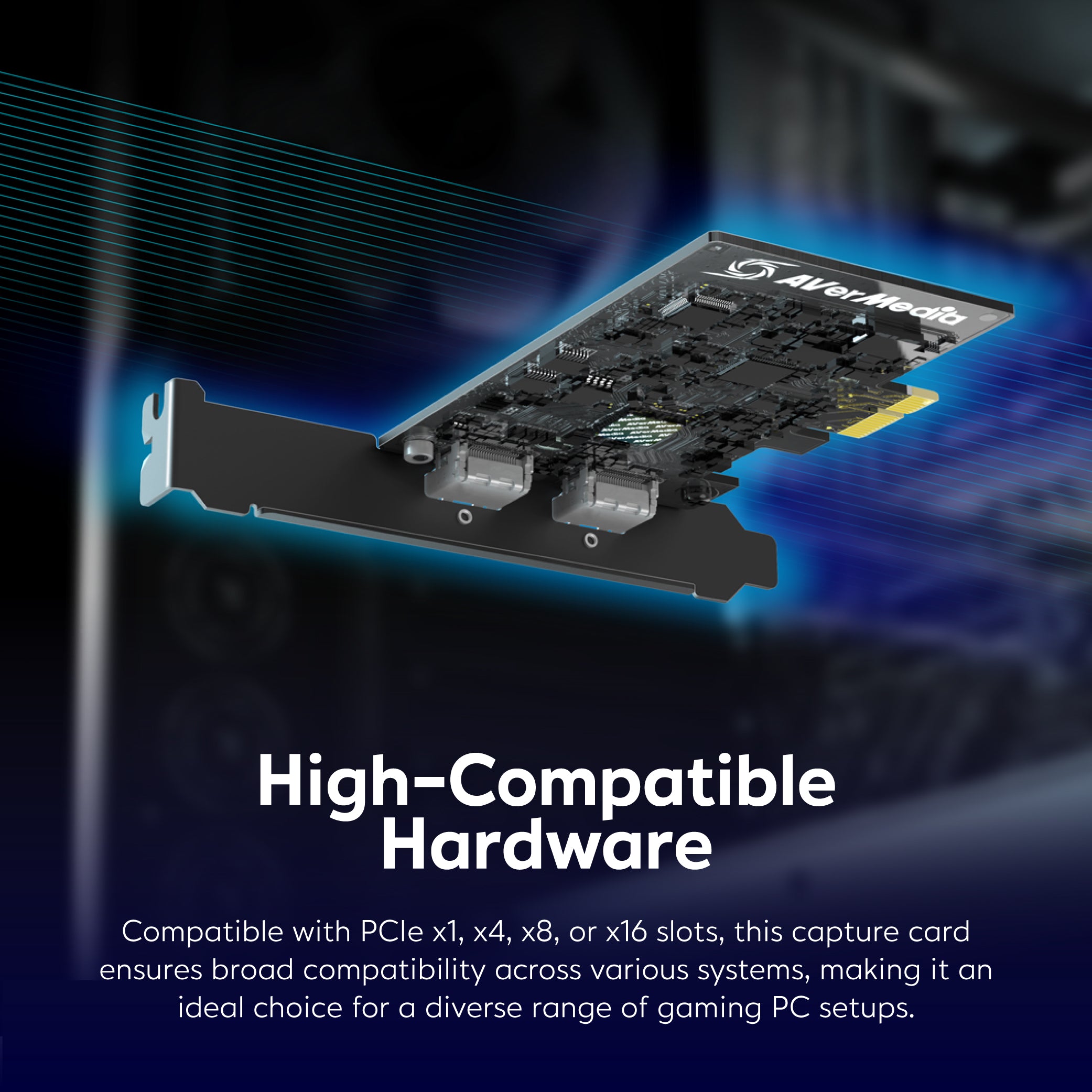 GC571 1080p120 High Frame Rate PCIe Capture Card for Gaming