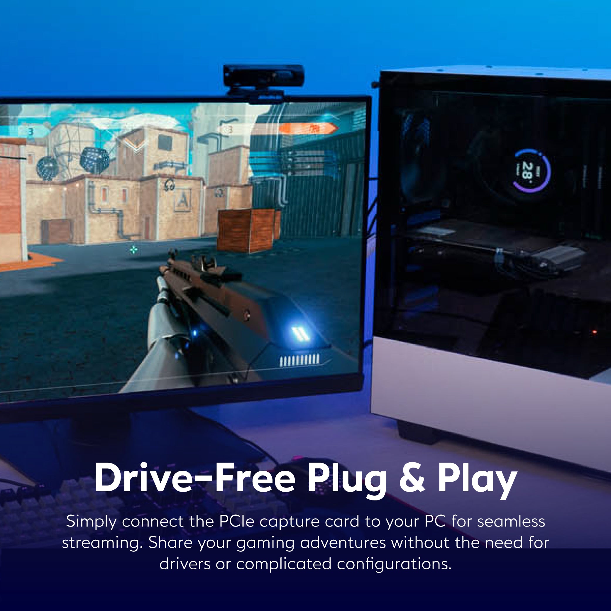 GC571 1080p120 High Frame Rate PCIe Capture Card for Gaming