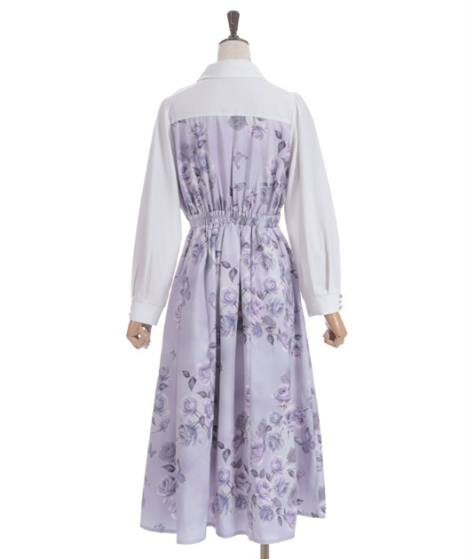 チェーン付アートローズ柄ワンピース | axes femme online shop