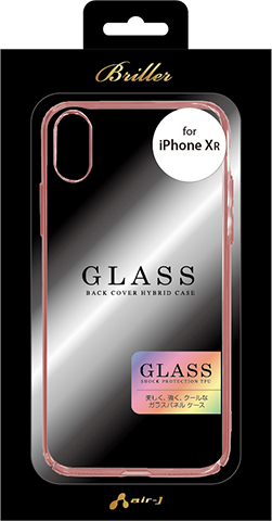 iPhoneXR専用 メタリックカラーフレームガラスカバーケース | 株式会社