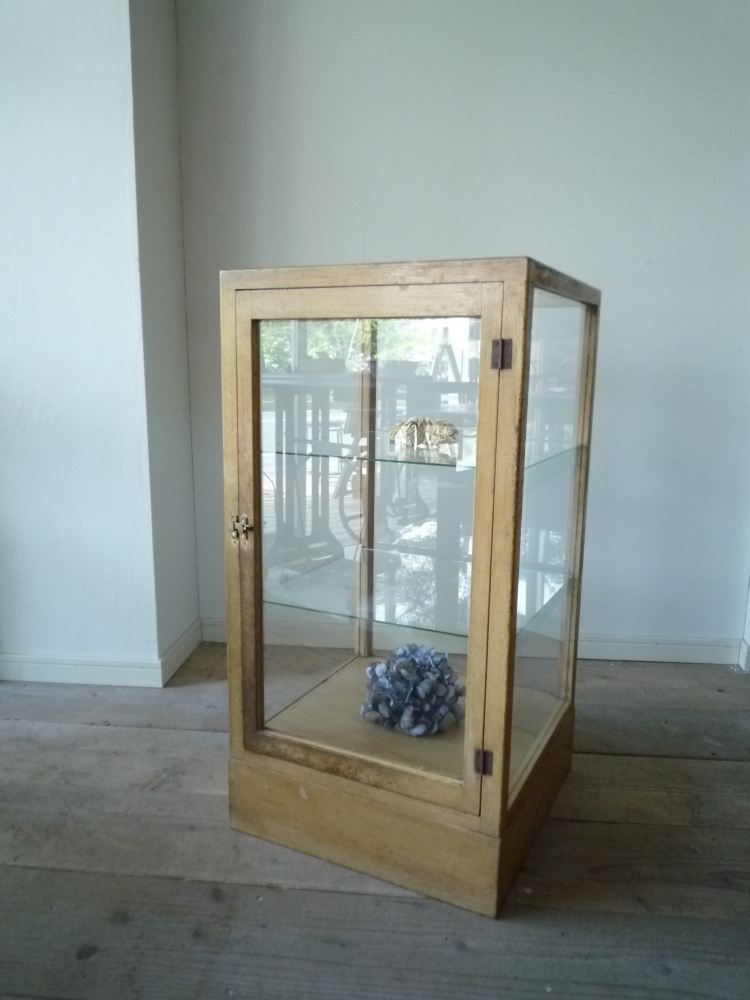 ks-0048 ガラス5面ショーケース パンケース 開き戸 | antiques-educo