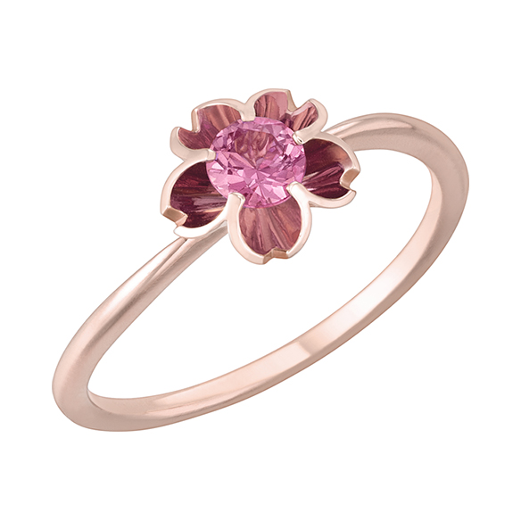 K18ピンクゴールド ピンクサファイア リング | 高品質 金・プラチナ