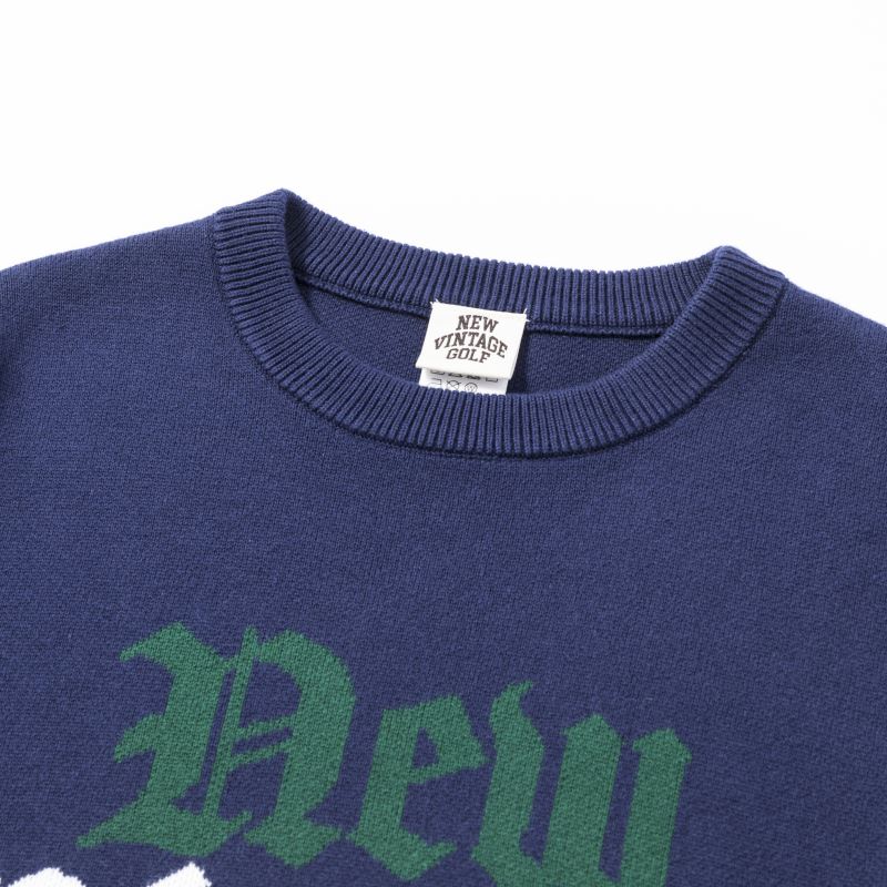 GO/LOOK!（ゴルック）｜NEW VINTAGE GOLF OLD ENGLISH CREW KNIT / NAVY