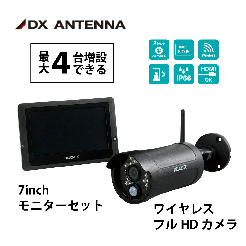 楽天市場】【あす楽対応/新品】 DXアンテナ防犯カメラセット屋外用
