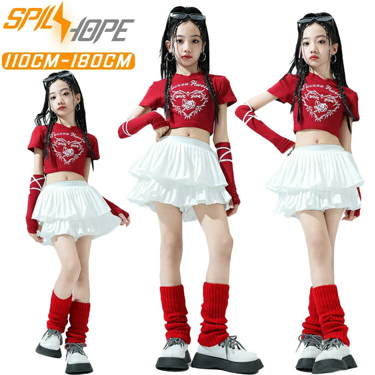 楽天市場】jazz チア チアガール 赤 白 セットアップ ショートトップ