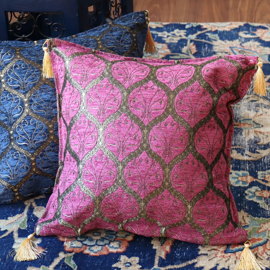楽天市場】クッションカバー 45×45cm トルコデザイン シュニール素材の