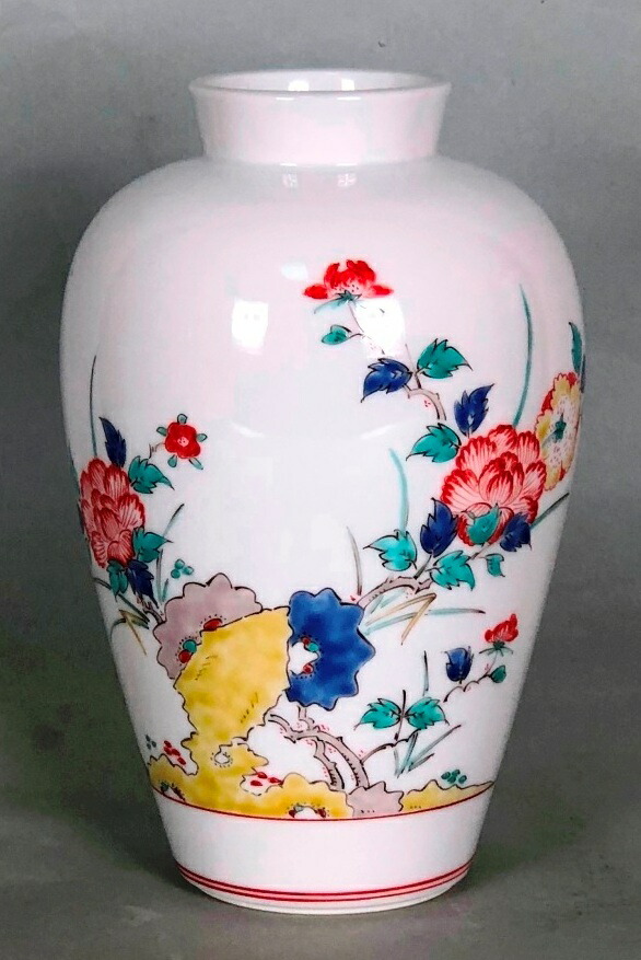 楽天市場】酒井田柿右衛門（十三代） 「錦 菊鳥文 花瓶」 共箱 : 小野画廊