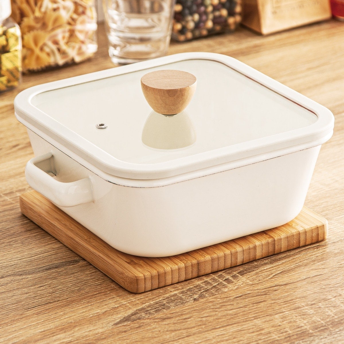 楽天市場】保存もできるIHホーロー角型鍋 (深型 20cm) ニトリ 【玄関先