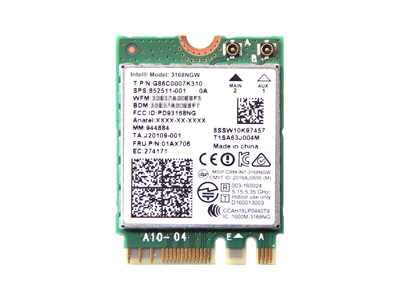 楽天市場】HP純正 Intel Dual Band Wireless-AC 8260 802.11ac/a/b/g/n
