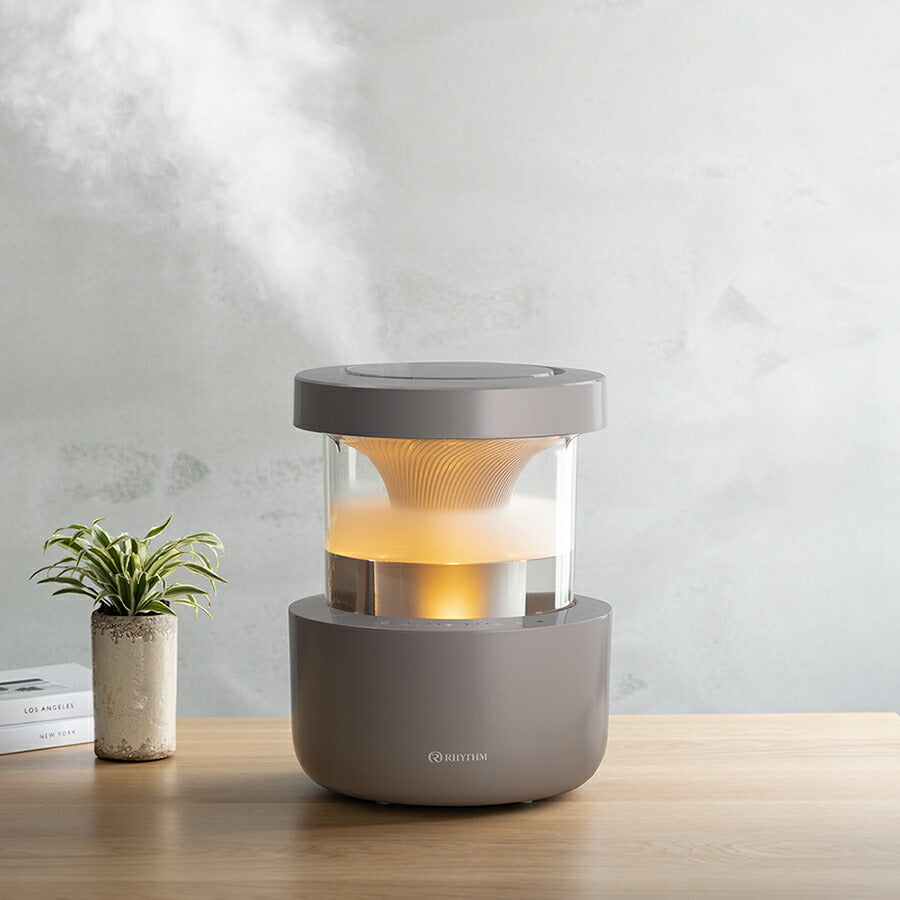 リズム MIST 350 超音波式 プールレス 加湿器 ウォームグレー