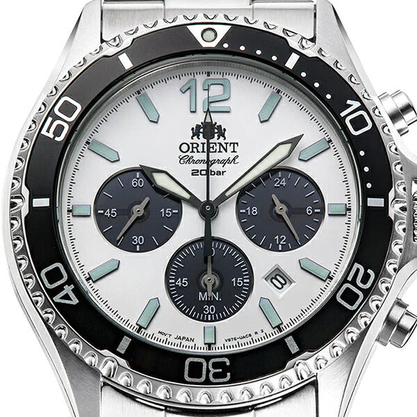 オリエント マコ ソーラー クロノグラフ RN-TX0203S メンズ パンダ