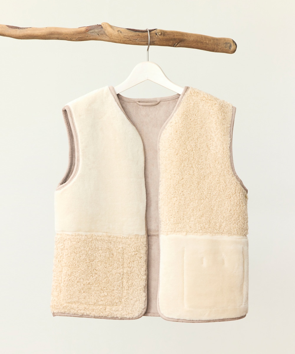 ボア切り替えリバーシブルベスト