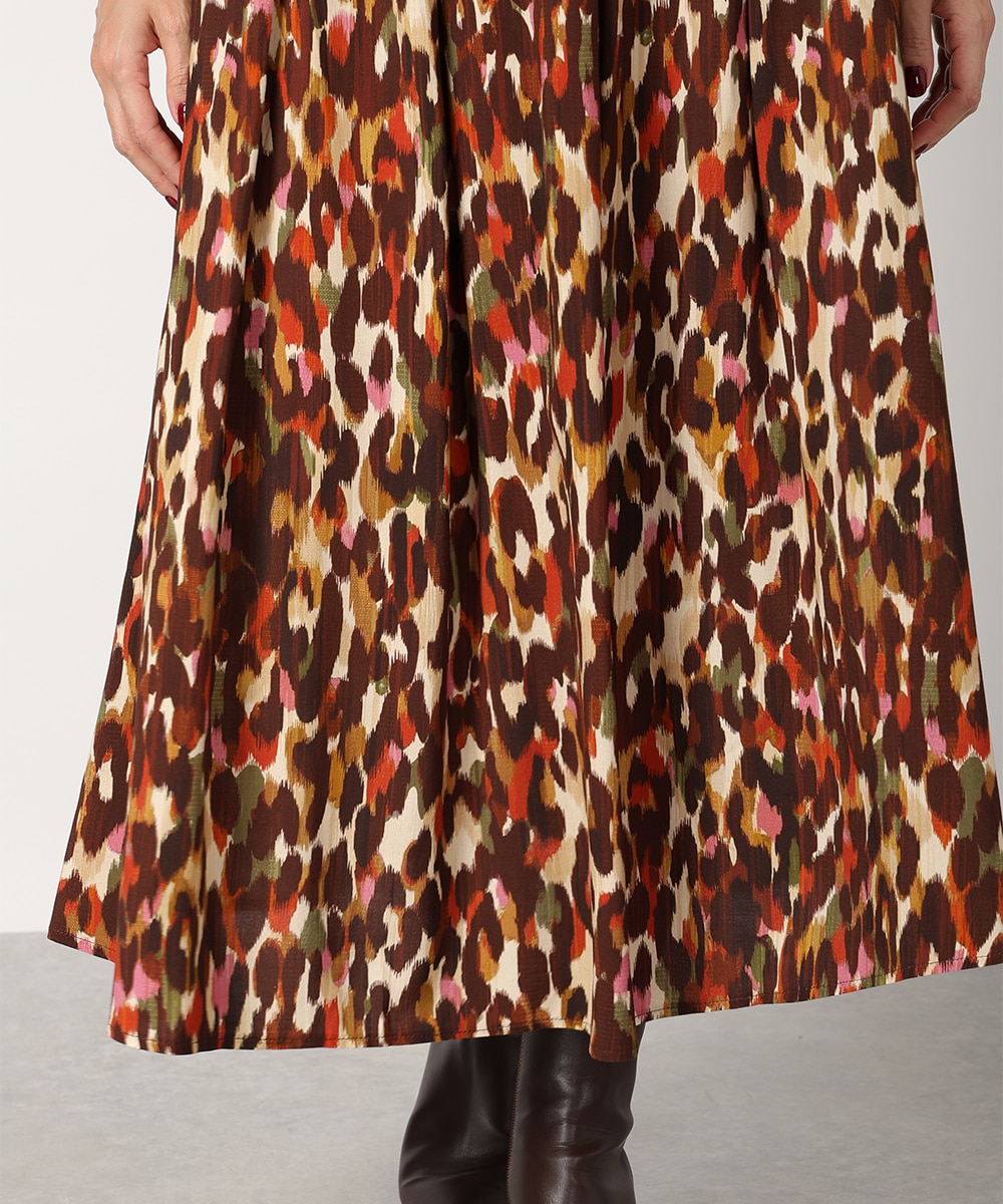 ぼかしアニマルプリントスカート