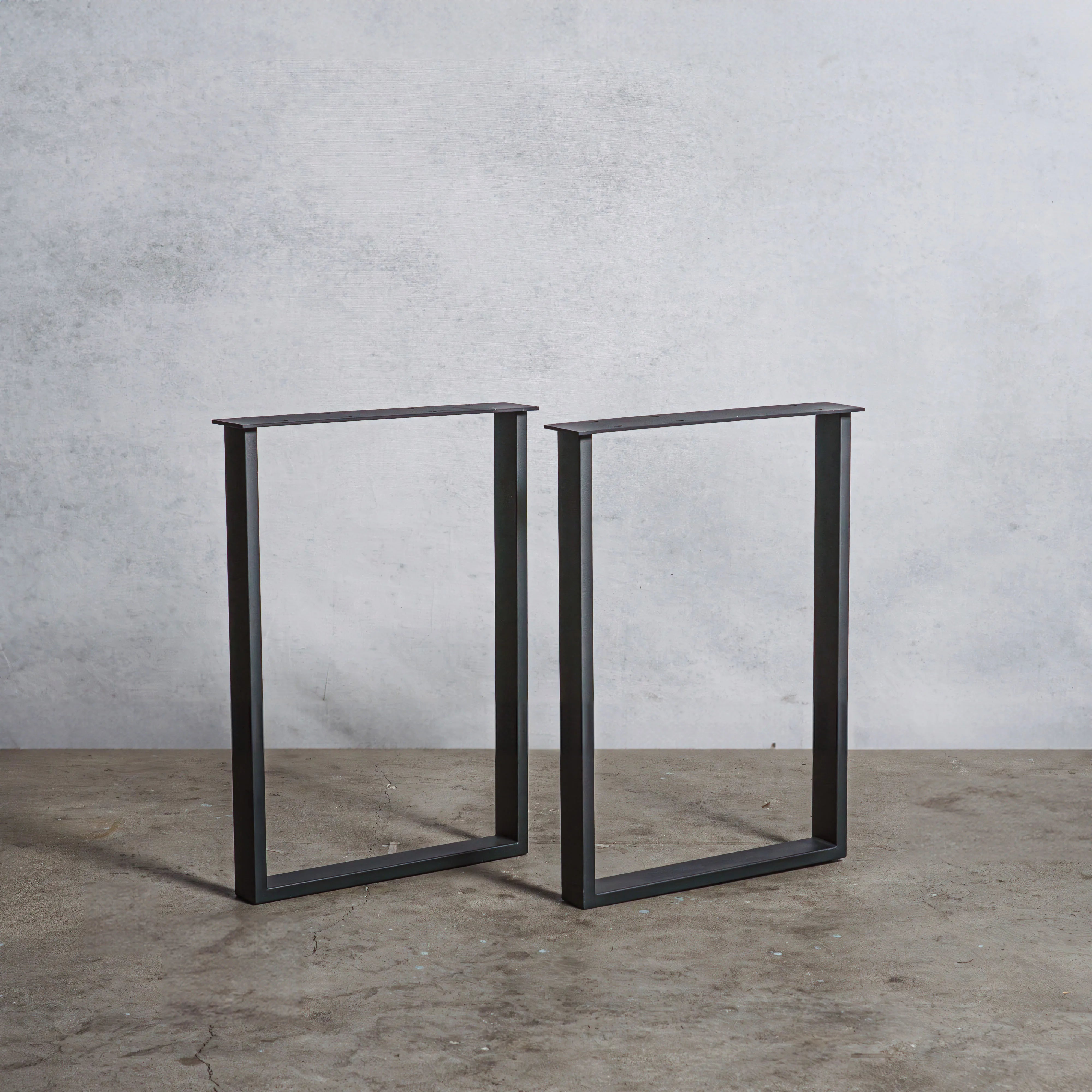 アイアン テーブル脚 口型 奥行480×高さ670mm 【清水材木店】