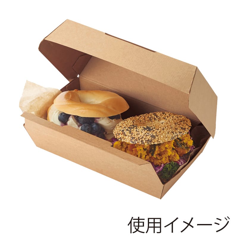 HEIKO 食品容器 ネオクラフト ランチボックス M 20枚/袋 004248009