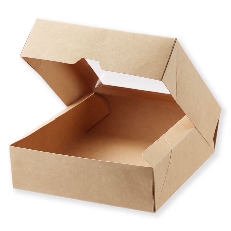 HEIKO 窓付きランチボックス 18-18 未晒無地 10枚/袋 004490123 包装