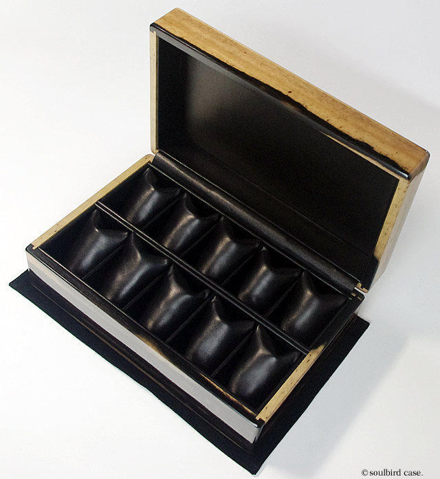 No.1726 黒柿材 10本用時計ケース | 高級時計ケースのソウルバード