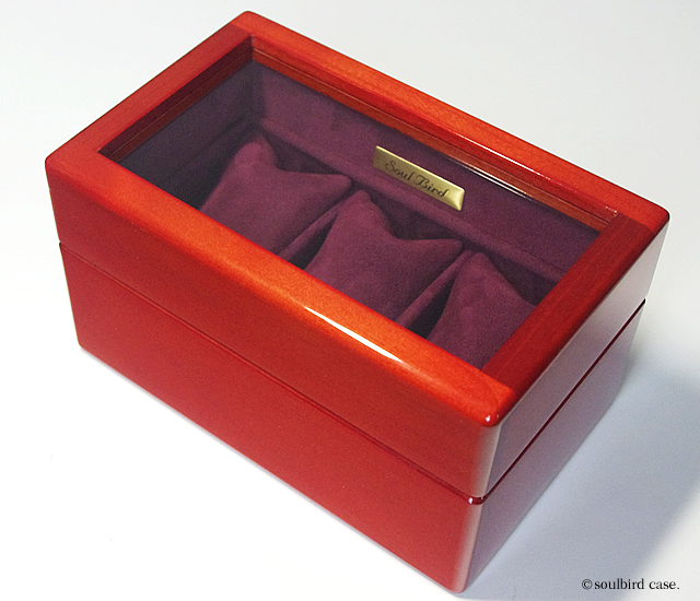 メイプル材3本用時計ケース | 高級時計ケースのソウルバード