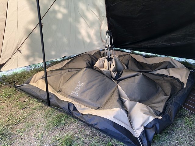 DODのカンガルーテントMをレビュー！ワンタッチテントって実際設営は
