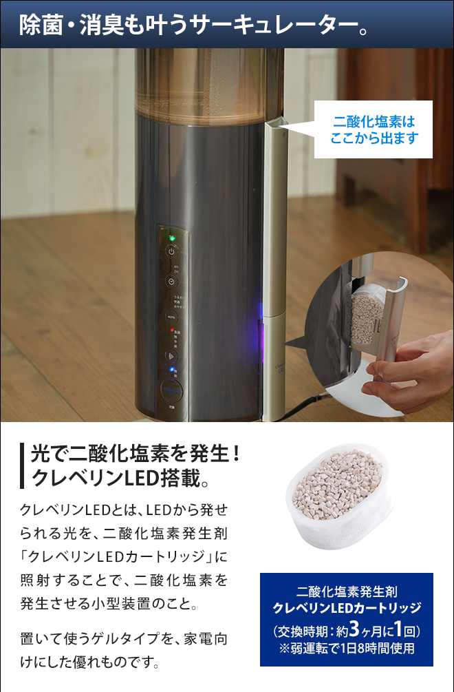 クレベリンLED搭載 ハイブリッド式加湿器 | セレクトショップ・AQUA