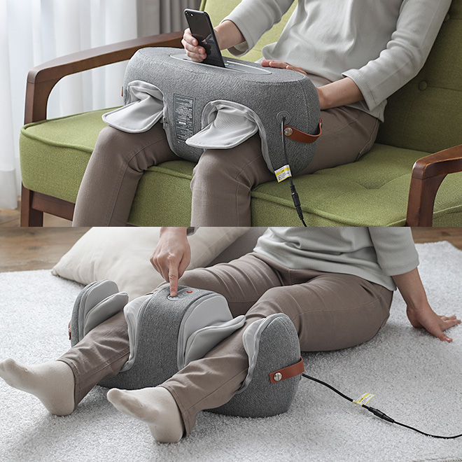 フットマッサージャー ヒーター付き MOMiLUX 両ひざマッサージャー