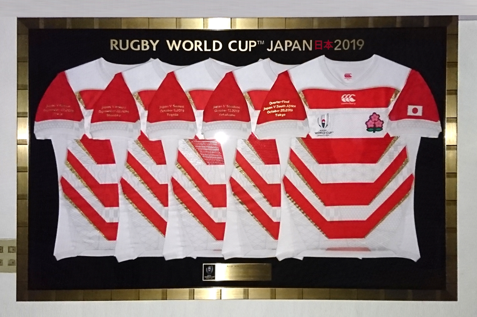 2019ラグビーワールドカップ日本大会ジャージ額縁