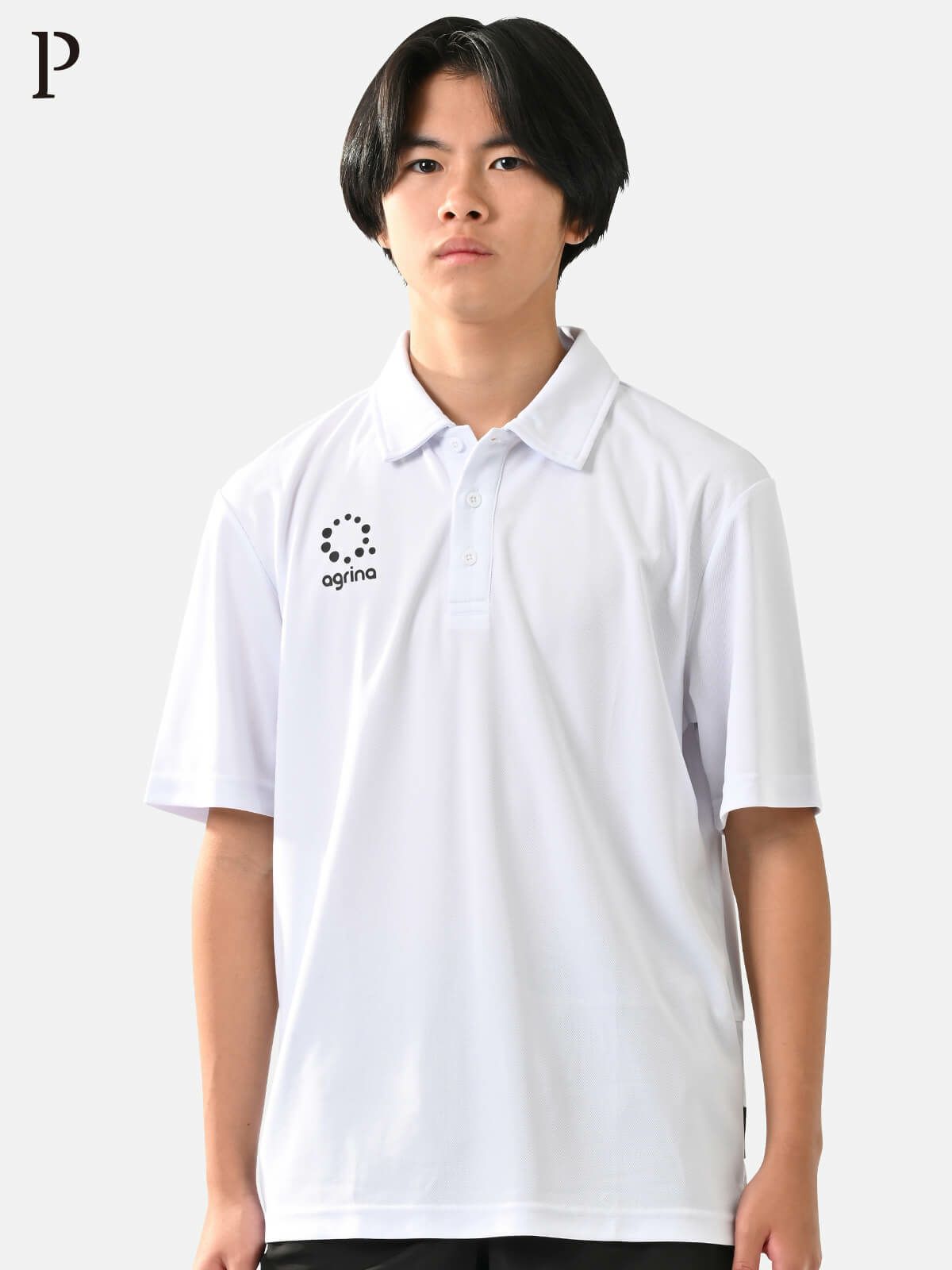 Premiumイノヴァジオメトリッククールブリーズポロシャツ ag-0856 White