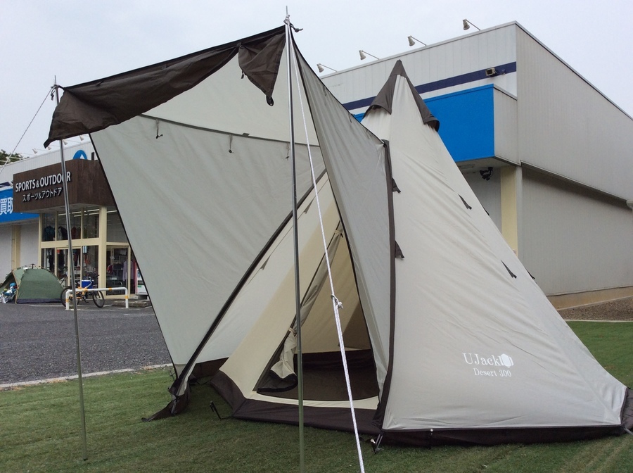 快適モノポールテント！UJACKのデザート300【オンライン購入可能