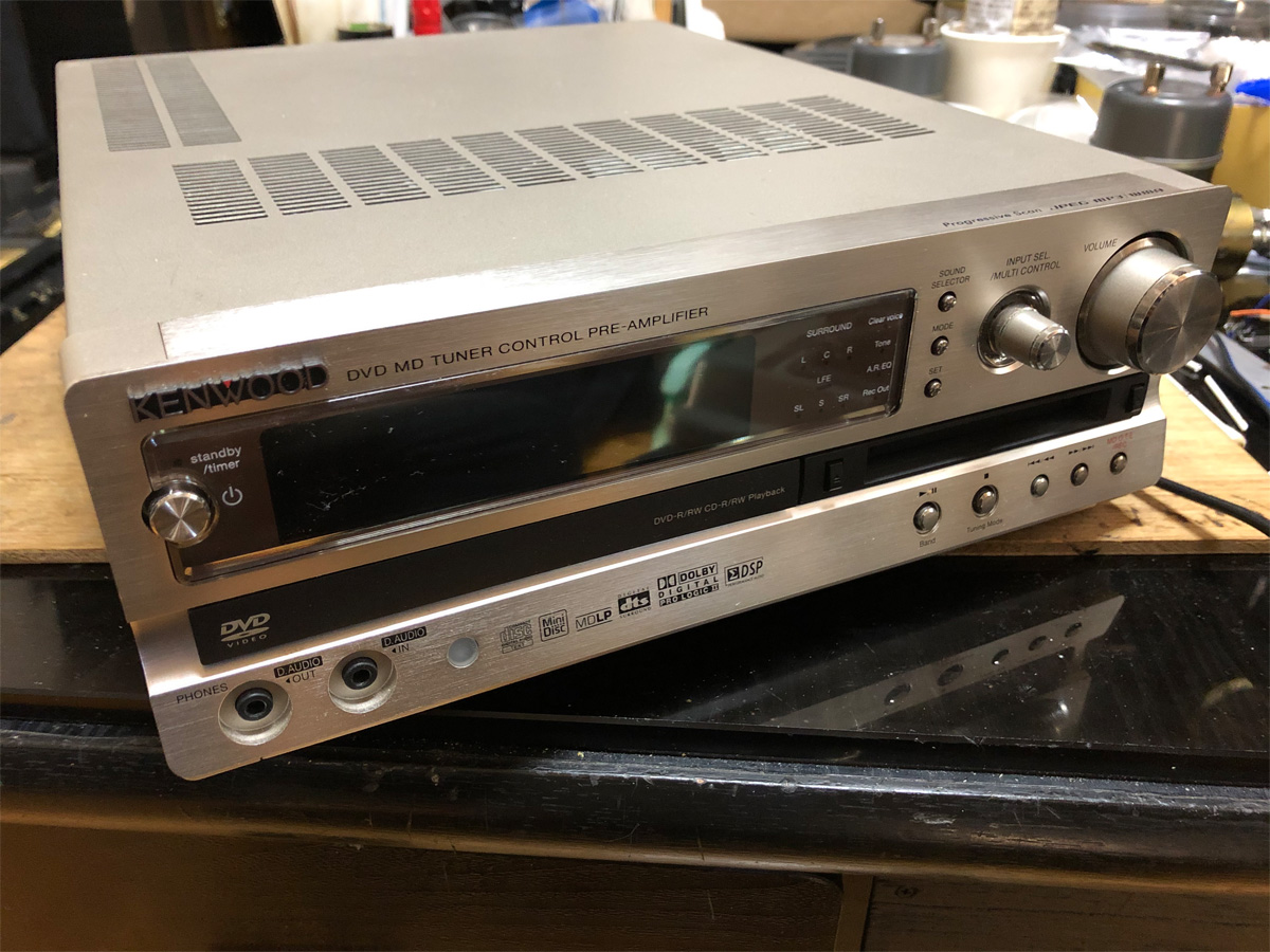 KENWOOD SA7 ミニコンポ CD MD アンプ 通電確認 KENWOOD_R-SA7