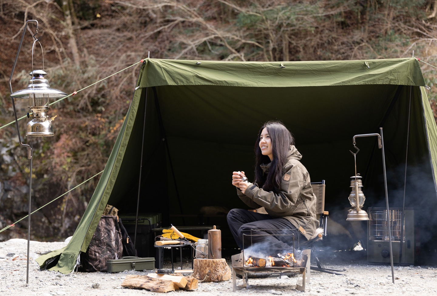 女子でも無骨に格好よくseven_campのキャンプスタイル | SPURKS