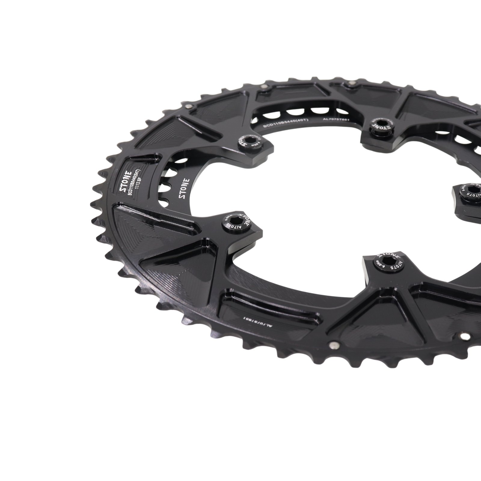 Stone 110bcd Double Chainring for Shimano 12S 5 Bolts Crank 12