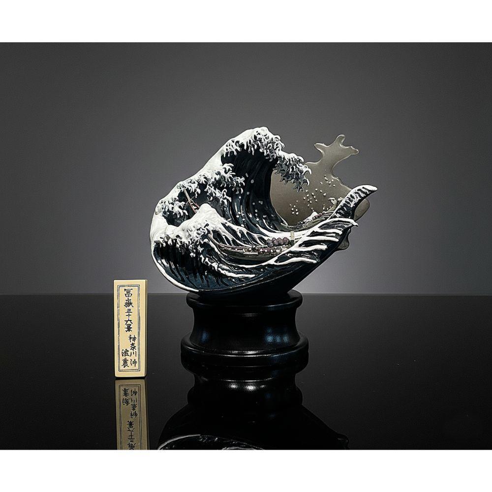 北斎(HOKUSAI)立像譚 ～神奈川沖浪裏～ 墨絵調特別版 -の商品詳細 | 蔦