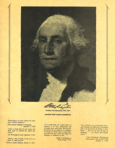 George Washington - Portrait and Thoughts – store.ushistory.org