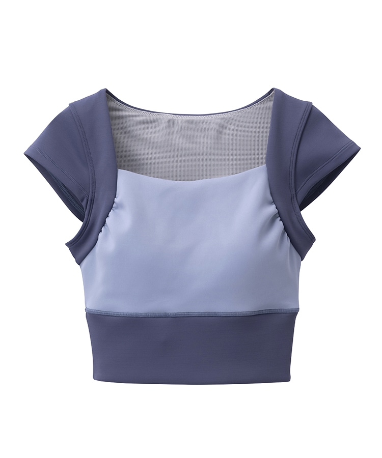 SUKALA】コンビカラーキャップスリーブトップス(XS・S・M・Lサイズ