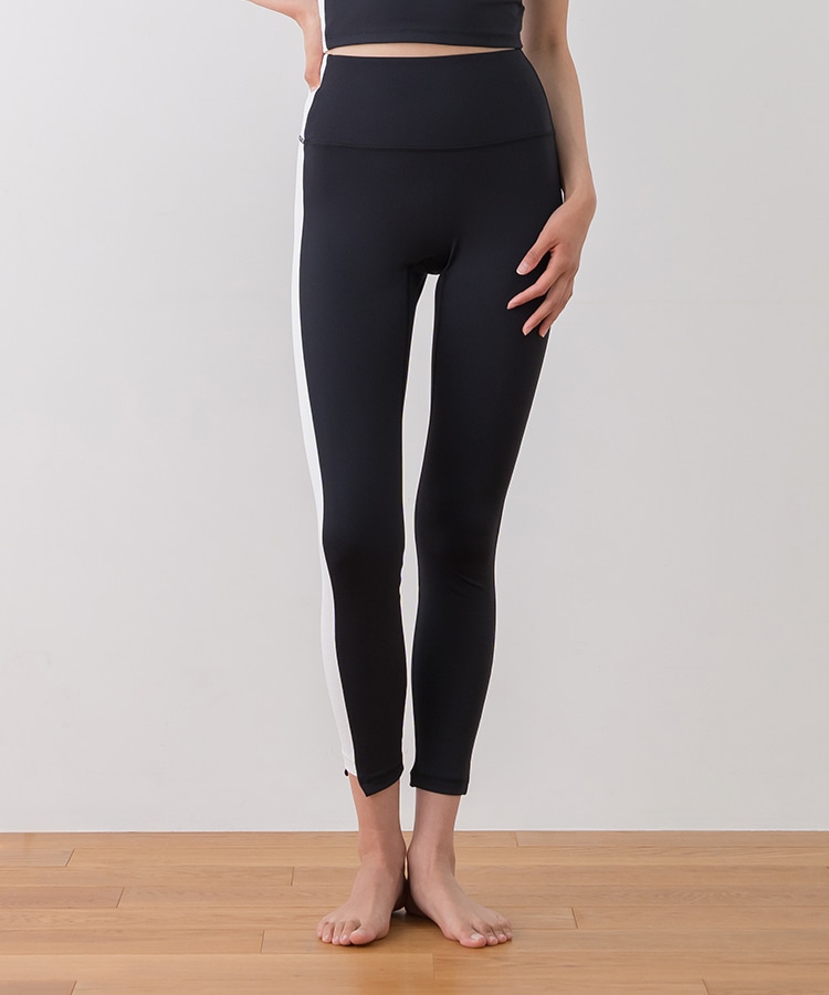 SUKALA】バイカラーアシンメトリーレギンス(XS・Sサイズ ワイン