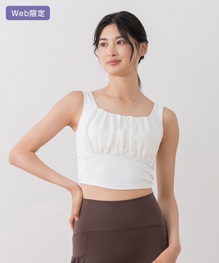 SUKALA】フラワーレースブラトップ(XS・S・Mサイズ ブラック・ブラウン