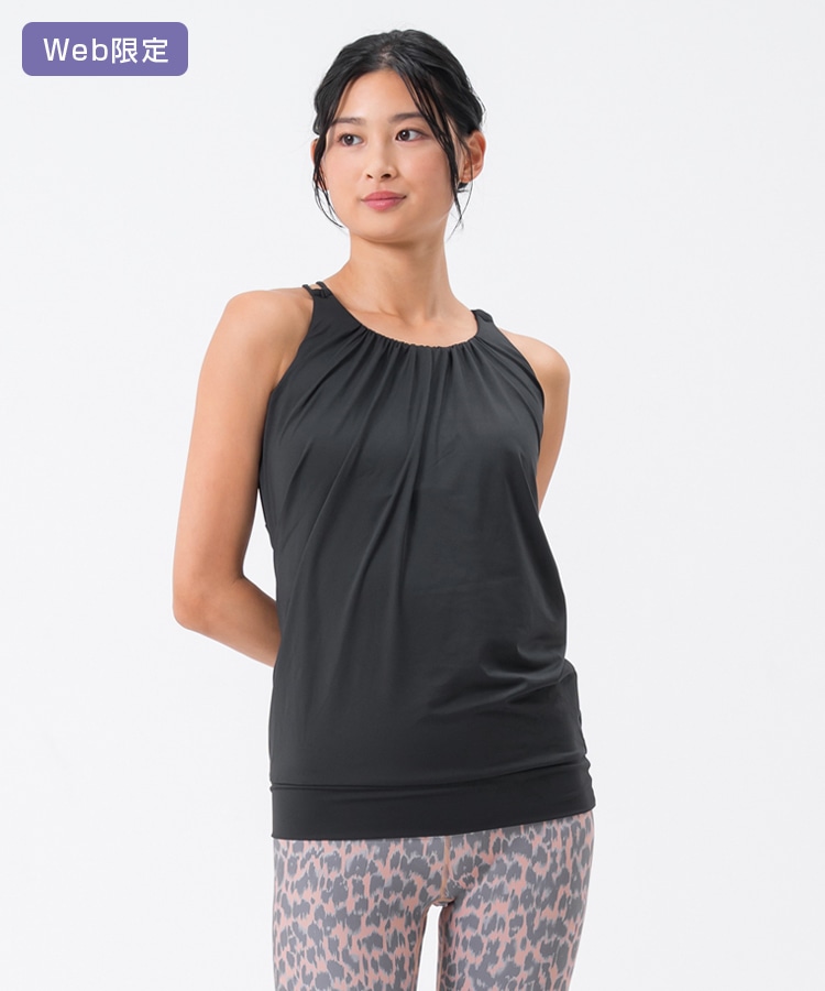 SUKALA フロントギャザークロスキャミソール LL SUKALA】フロント