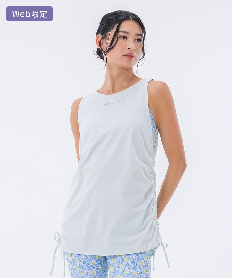 SUKALA】フラワーガーデンプリントセパレートタンクトップ(S・M・L