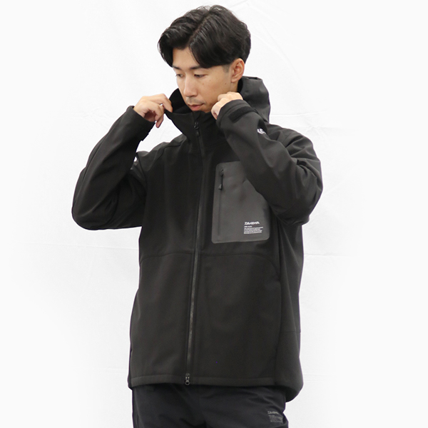 ダイワ DJ-9323 ウィンドブロックフリースジャケット(L ブラック
