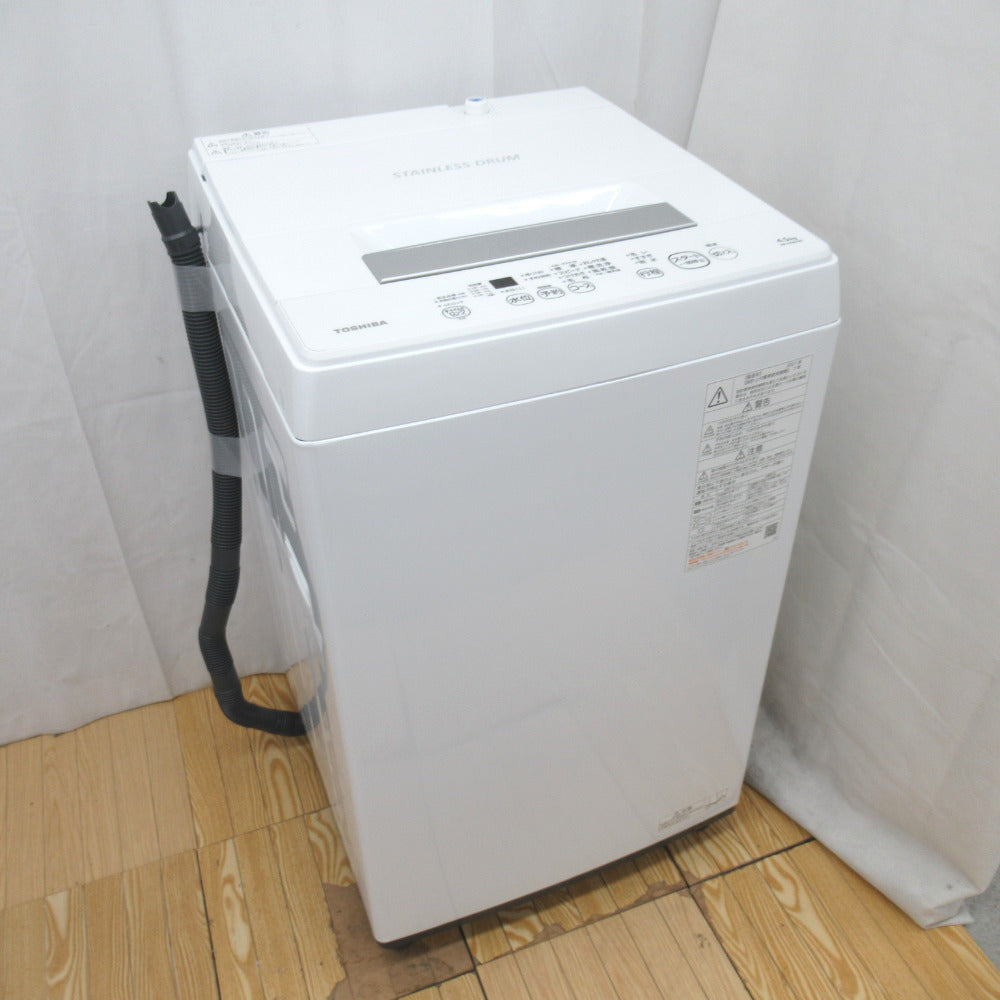 動作保証あり】TOSHIBA 東芝 2021年 AW-45M9 4.5kg 洗濯機【管理KRS534】