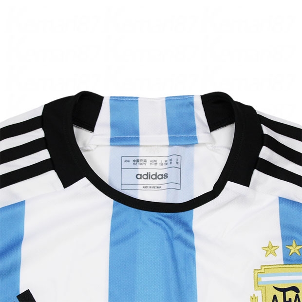 アルゼンチン代表 2022 ホーム 半袖レプリカユニフォーム スリム