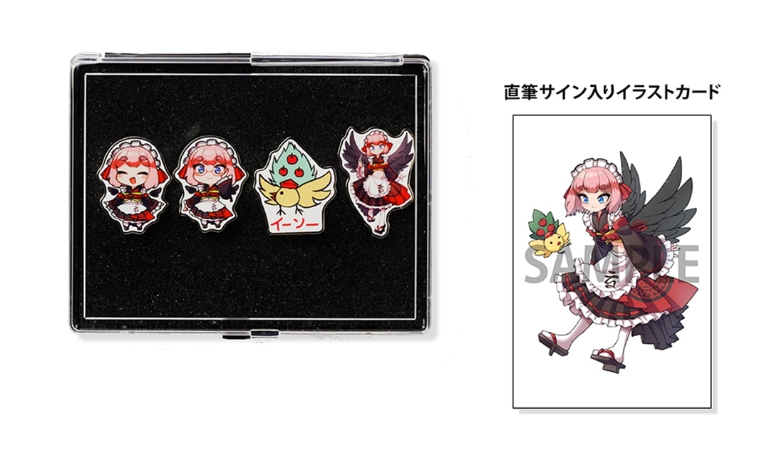 重版出来記念】千羽黒乃 ピンバッジ4種セット［直筆サイン入りイラスト