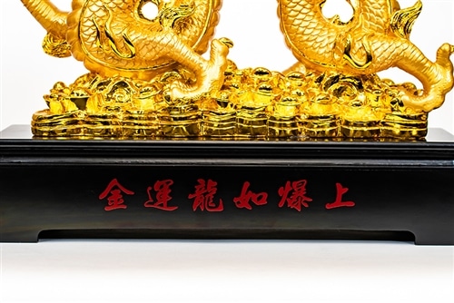 SHINGO 龍置物「金運龍如爆上」銅杯付き: その他グッズ | カドスト