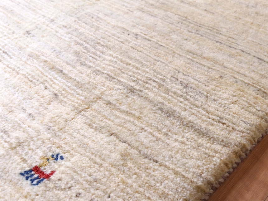 キリムスタイル / ギャッベ ナチュラルアイボリー148×99cm アクセント