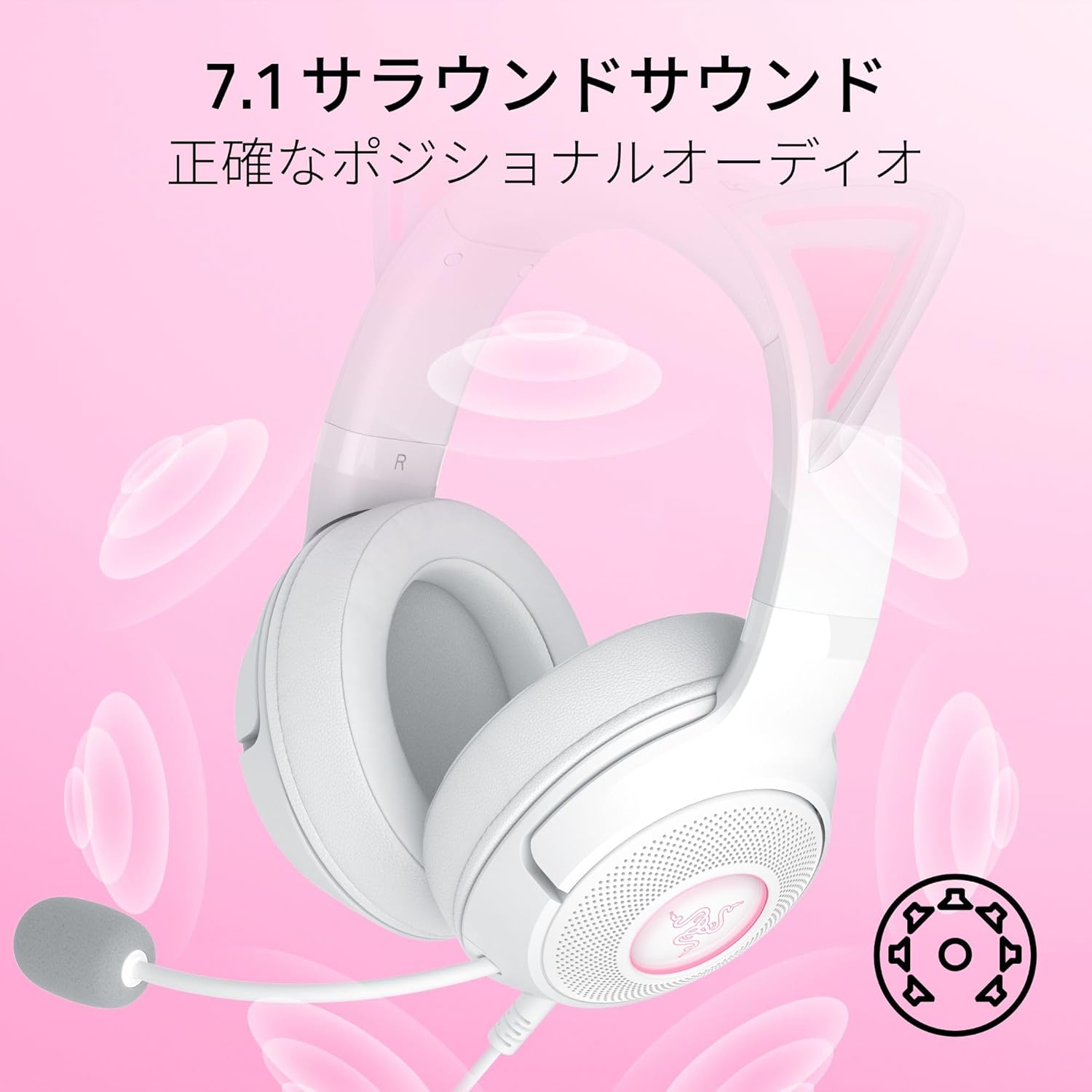 Razer Kraken Kitty V2 BT ネコミミ ワイヤレスゲーミング ヘッド