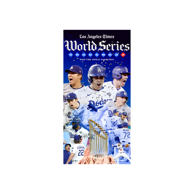 Dodgers Nine-Time World Champions: 2025 Page Print – Shop LA Times
